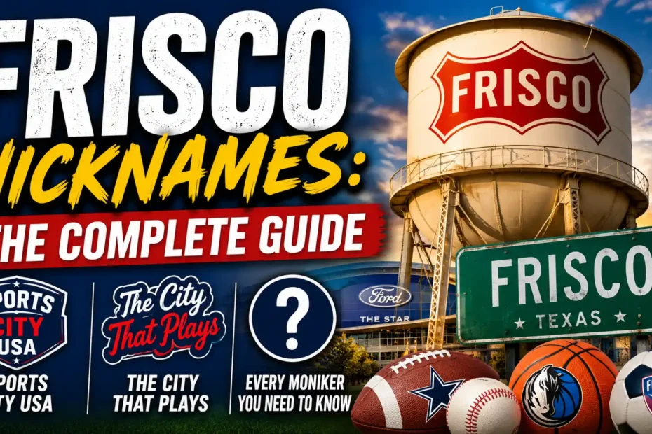 Frisco Nicknames The Complete Guide to Sports City USA, The City That Plays, and Every Moniker You Need to Know