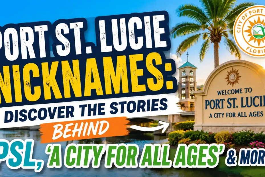 Port St. Lucie Nicknames Discover the Stories Behind PSL, ‘A City for All Ages’ & More