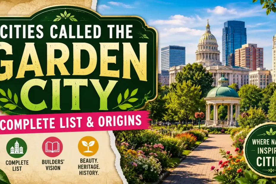 Cities Called the Garden City Complete List & Origins
