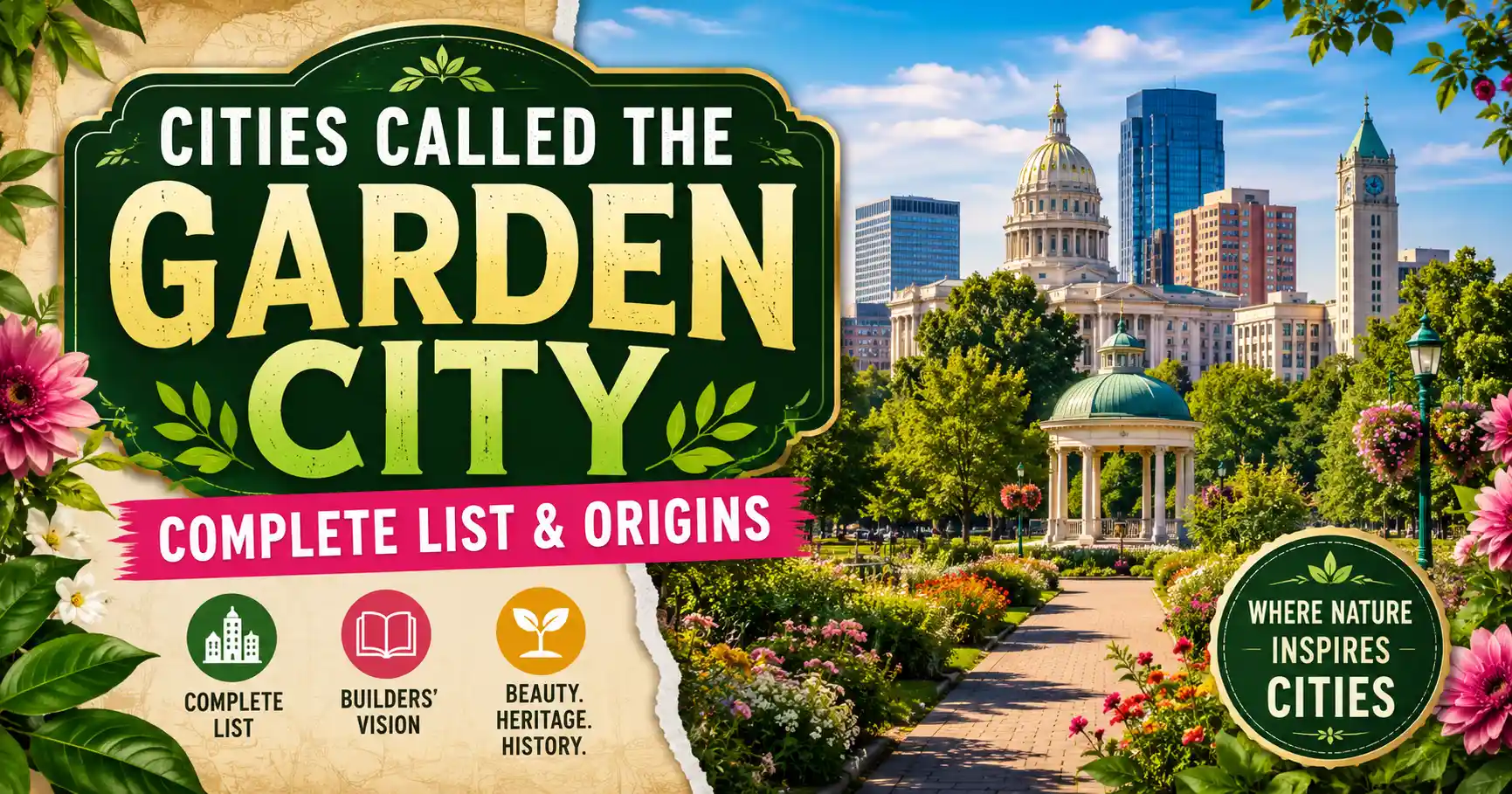 Cities Called the Garden City Complete List & Origins