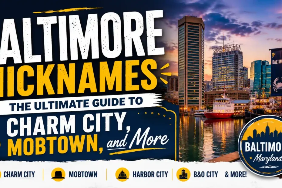 Baltimore Nicknames The Ultimate Guide to Charm City, Mobtown, and More