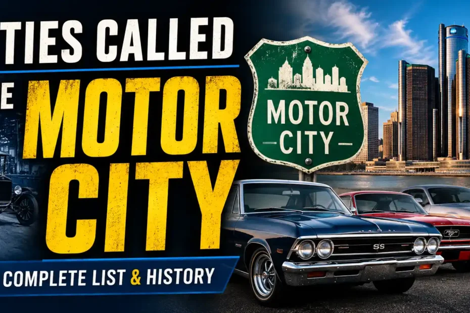 Cities Called the Motor City Complete List & History