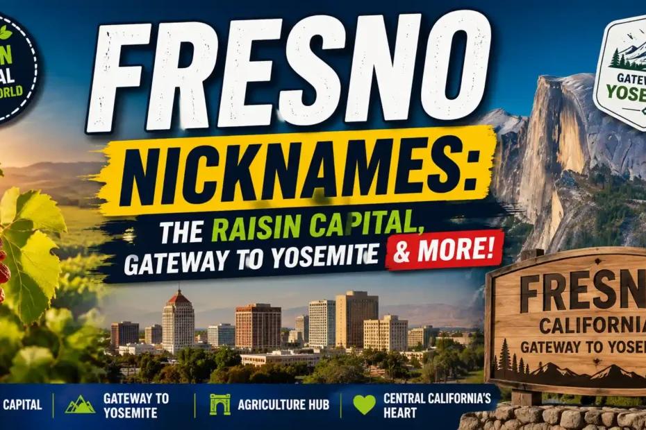 Fresno Nicknames The Raisin Capital, Gateway to Yosemite & More