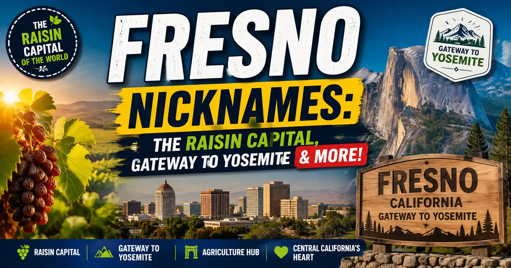 Fresno Nicknames The Raisin Capital, Gateway to Yosemite & More