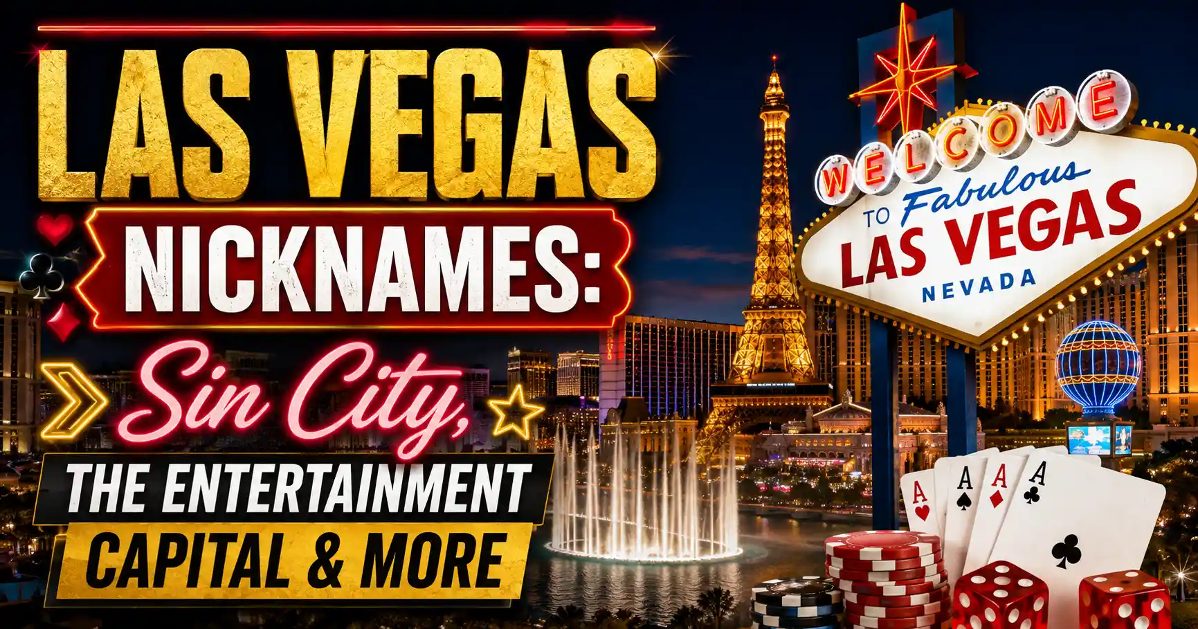 Las Vegas Nicknames Sin City, the Entertainment Capital & More🎰