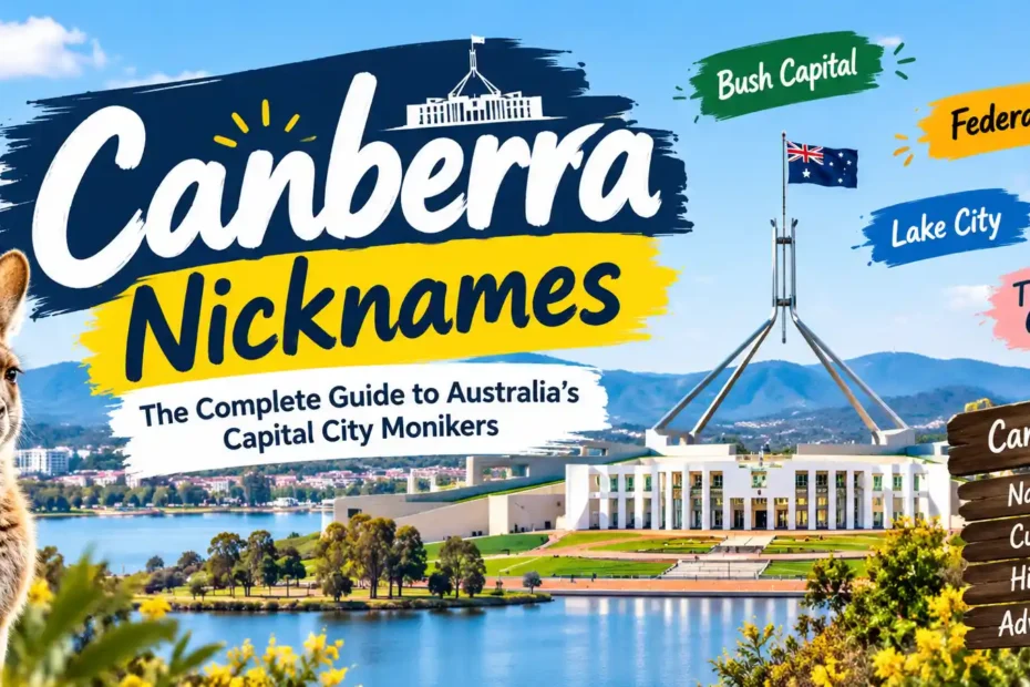 Canberra Nicknames The Complete Guide to Australia's Capital City Monikers