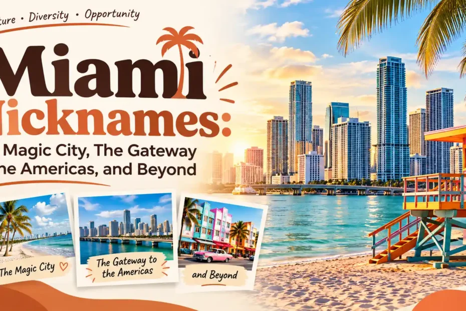 Miami Nicknames The Magic City, The Gateway to the Americas, and Beyond