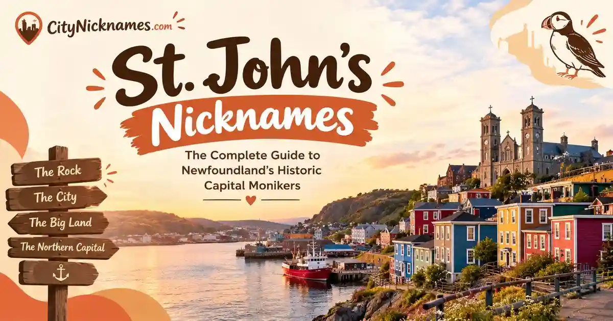 St. John's Nicknames The Complete Guide to Newfoundland's Historic Capital Monikers