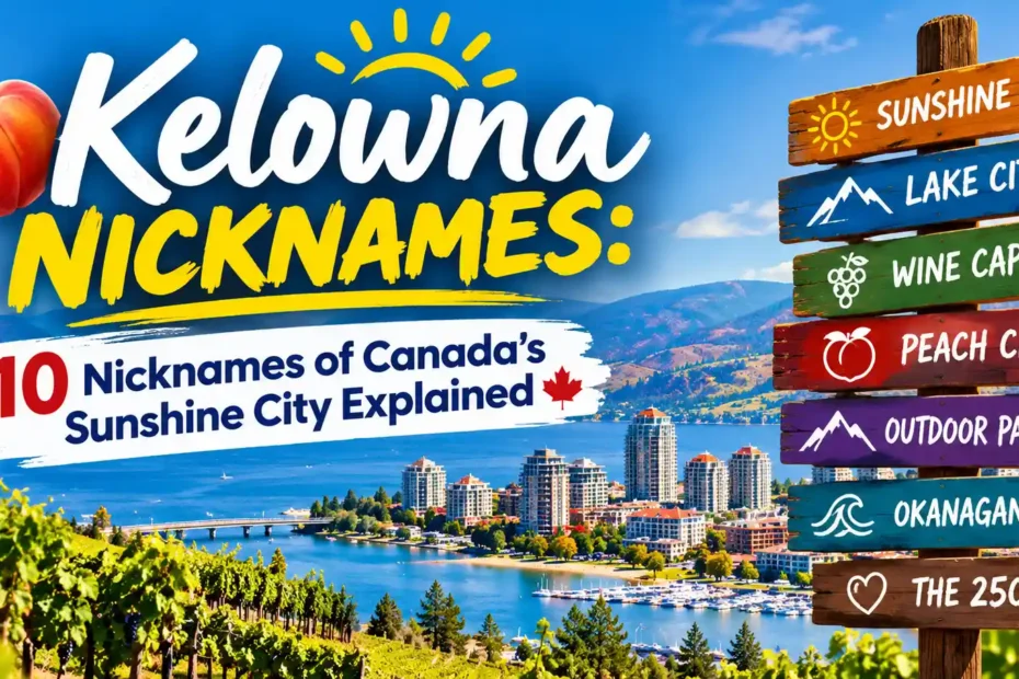 🍑 Kelowna Nicknames 10 Nicknames of Canada's Sunshine City Explained
