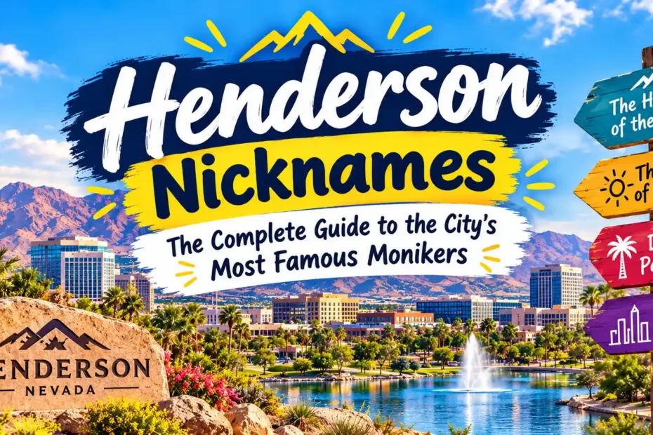 🏙️ Henderson Nicknames The Complete Guide to the City's Most Famous Monikers